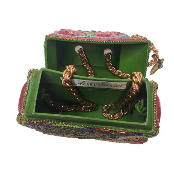 Vtg Mary Frances Wearable Art Cat Box Crossbody Purse Bag - Picture 6 of 9